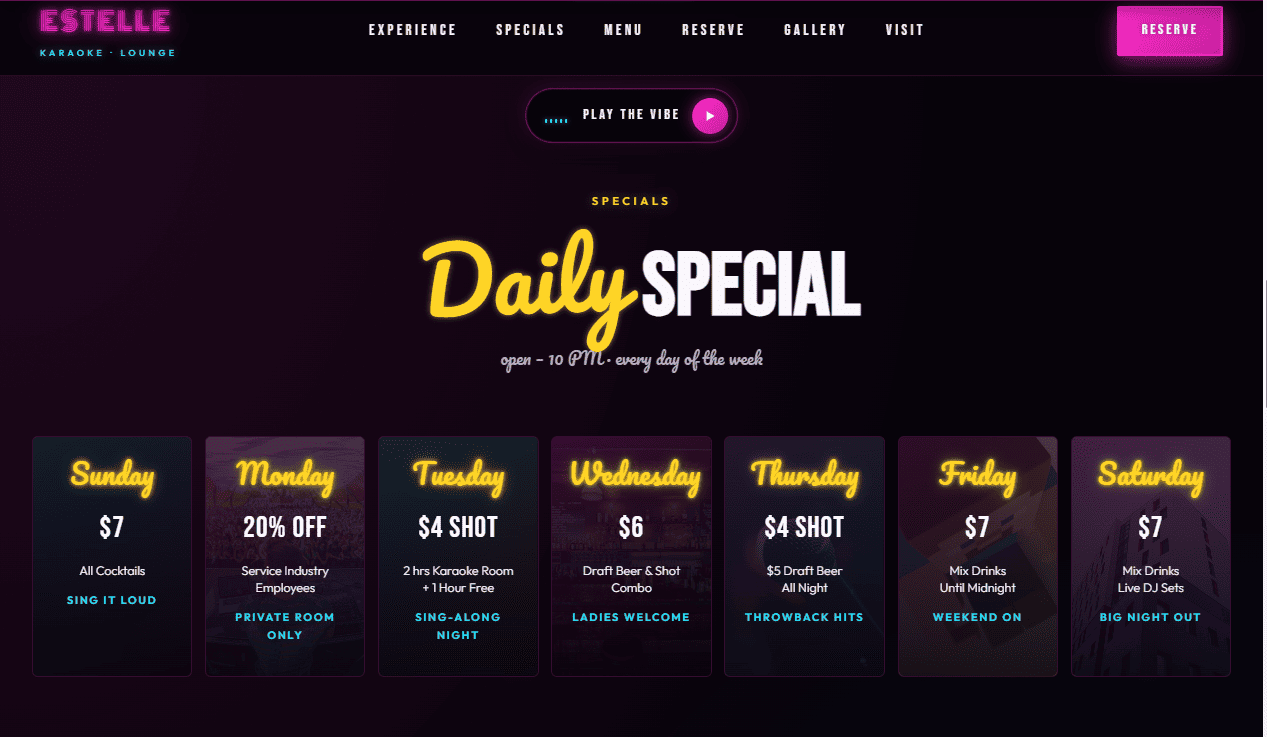 Daily Special and Star Special blocks